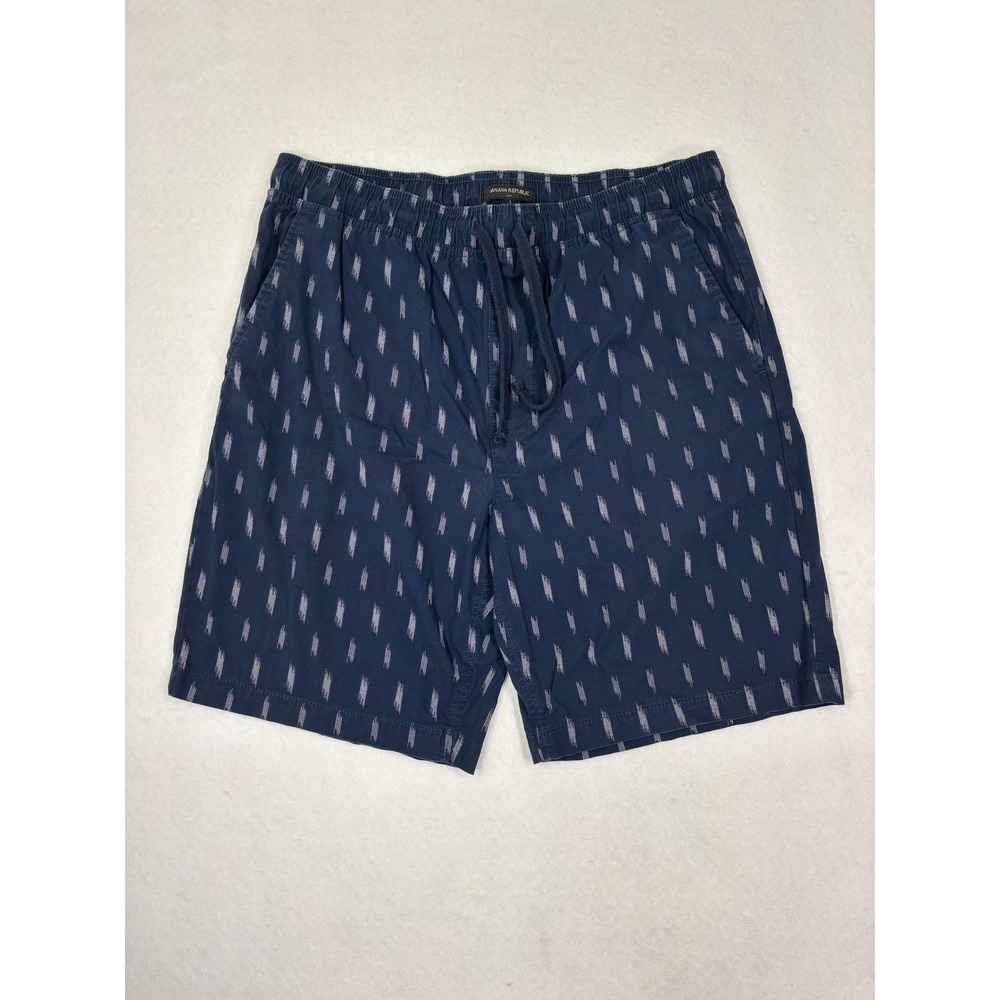 Banana Republic Pull-On Shorts Relaxed Fit L 9 Inch Cotton Blend Coastal Boho